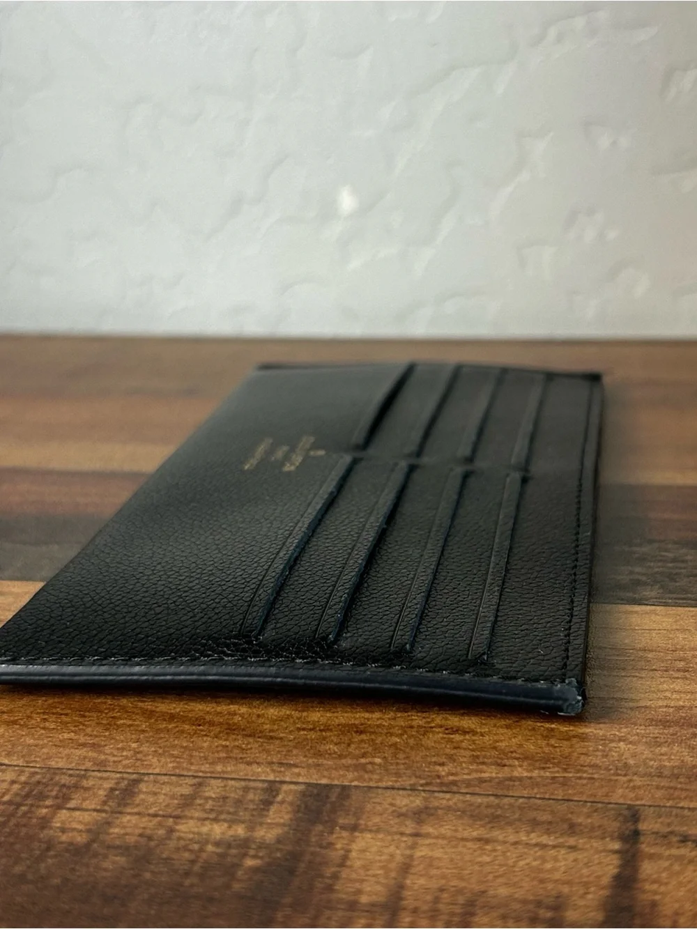 Louis Vuitton Black Taiga Leather Card Holder Wallet Made in France
